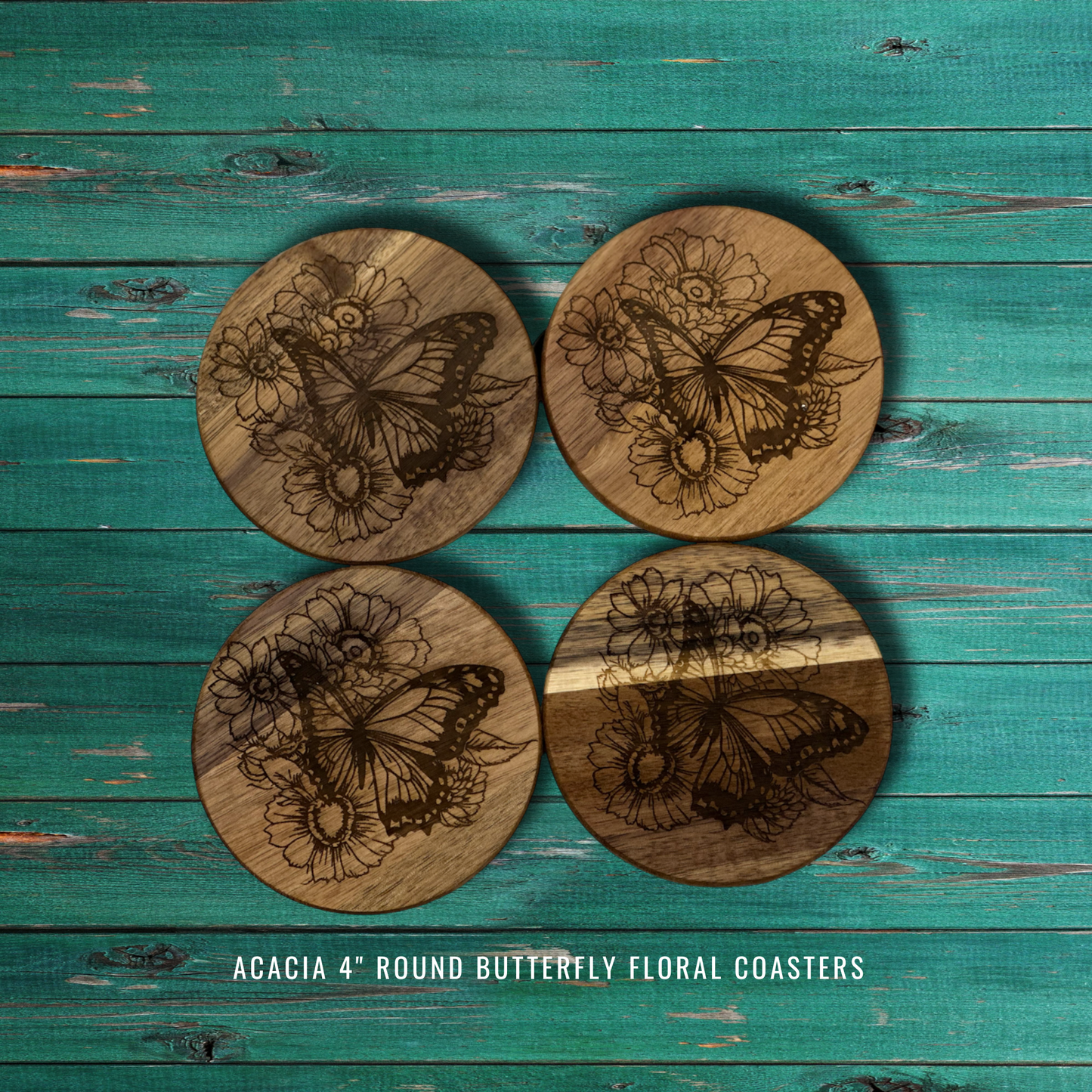 Butterfly Floral Coasters