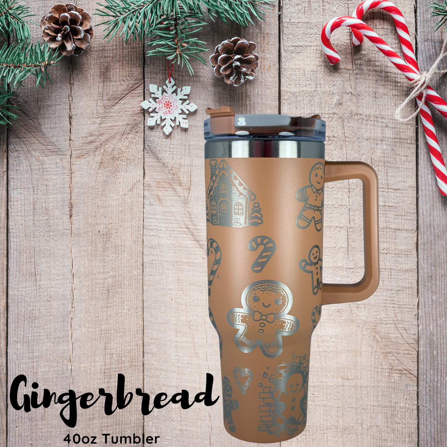 40oz Gingerbread Tumbler