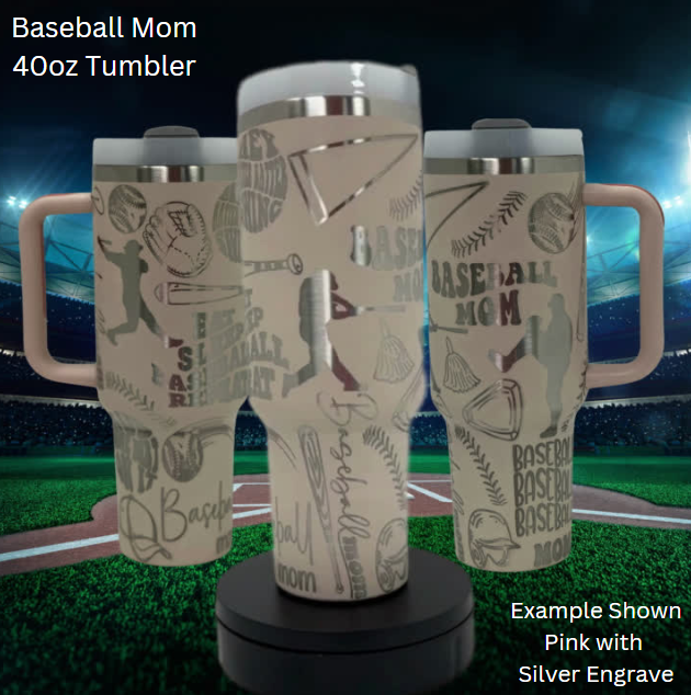 Black-Gold Engrave 40oz Tumbler-Made to Order