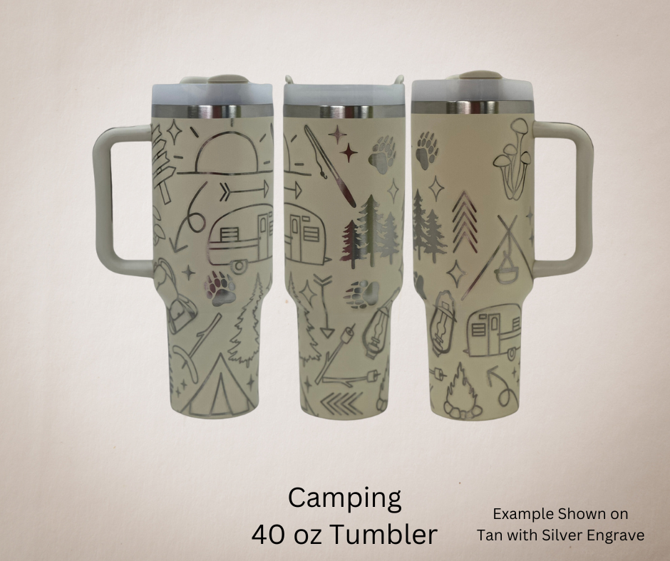 Black-Gold Engrave 40oz Tumbler-Made to Order