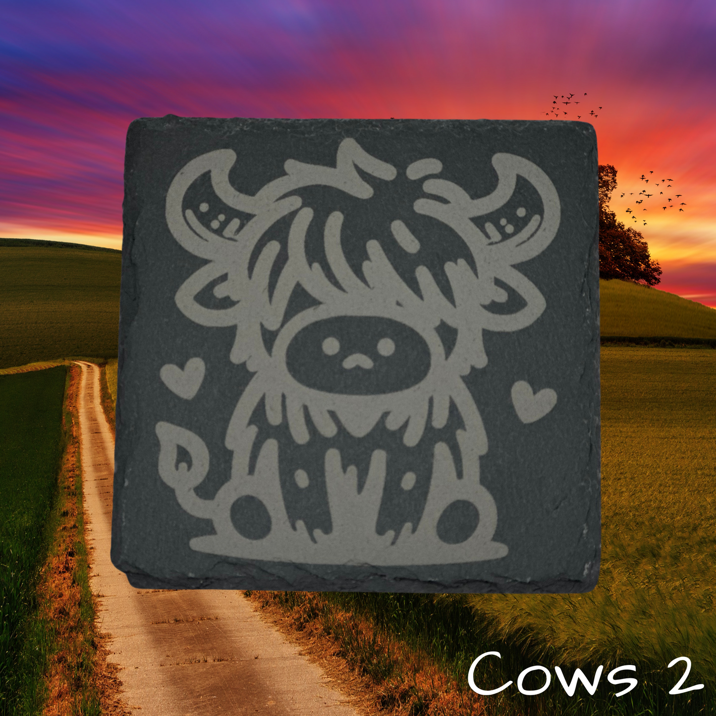 Highland Cow Coasters 2