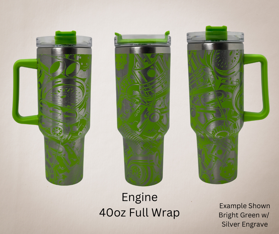 Black-Gold Engrave 40oz Tumbler-Made to Order
