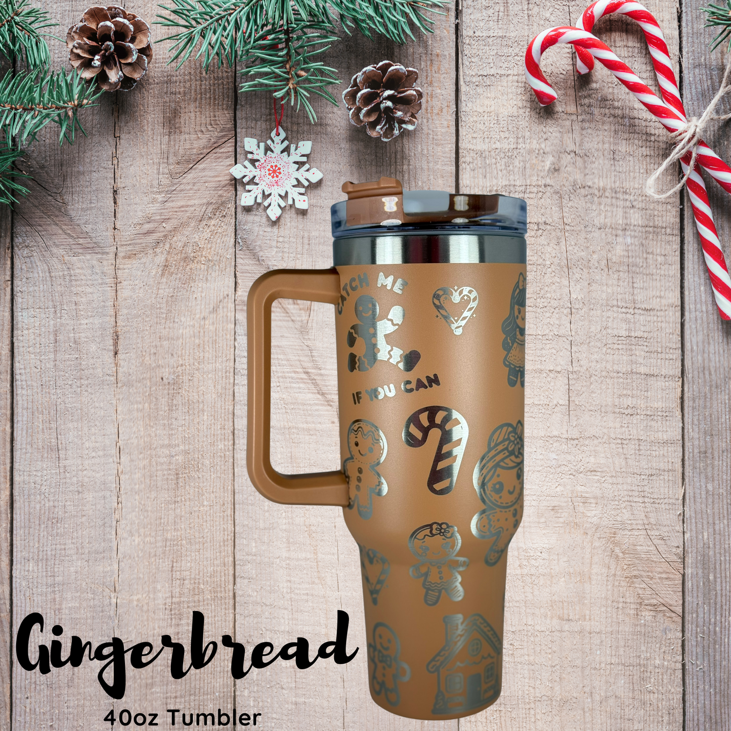 40oz Gingerbread Tumbler