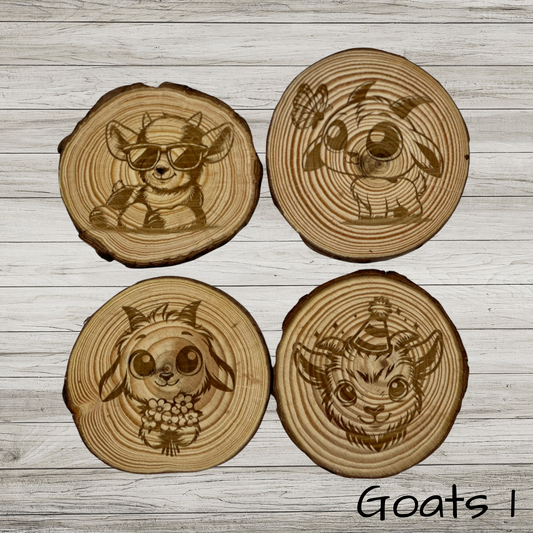 Cute Goats Coasters 1