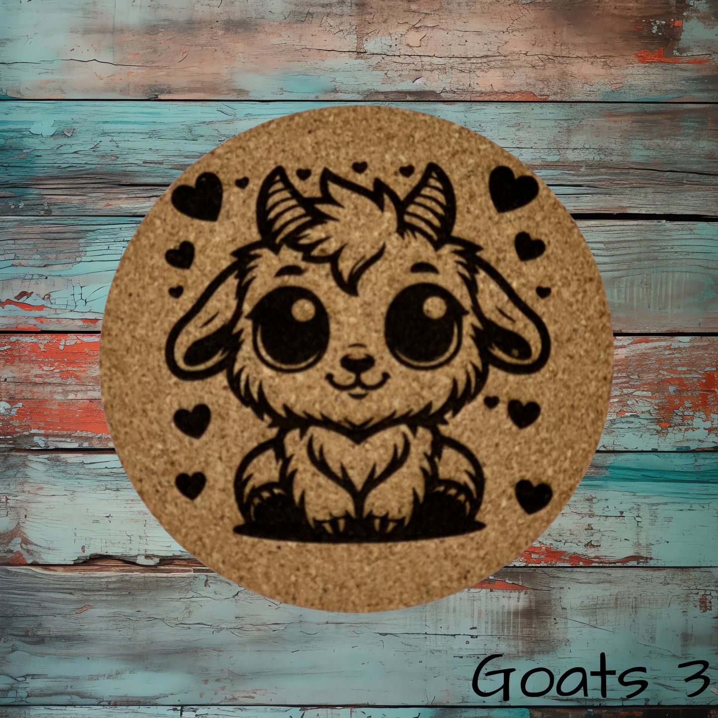 Cute Goat Coasters 3