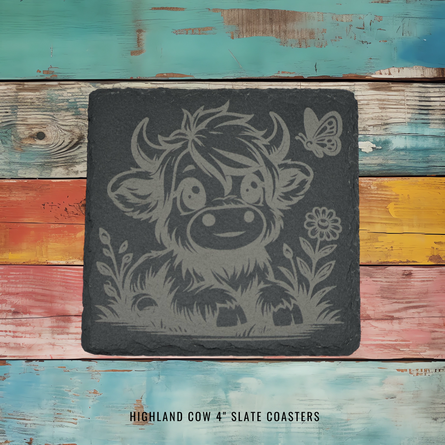 Highland Cow Coasters 1