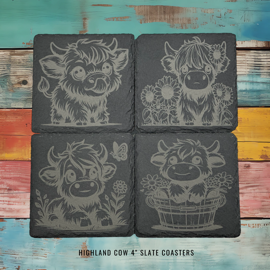 Highland Cow Coasters 1
