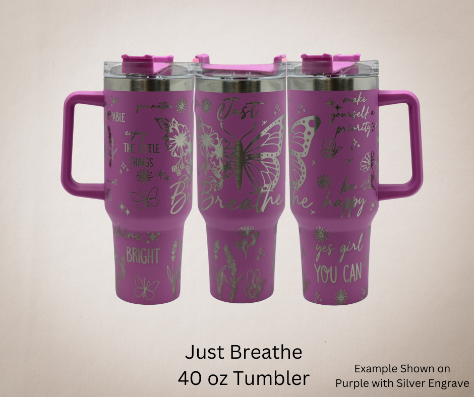 Black-Gold Engrave 40oz Tumbler-Made to Order