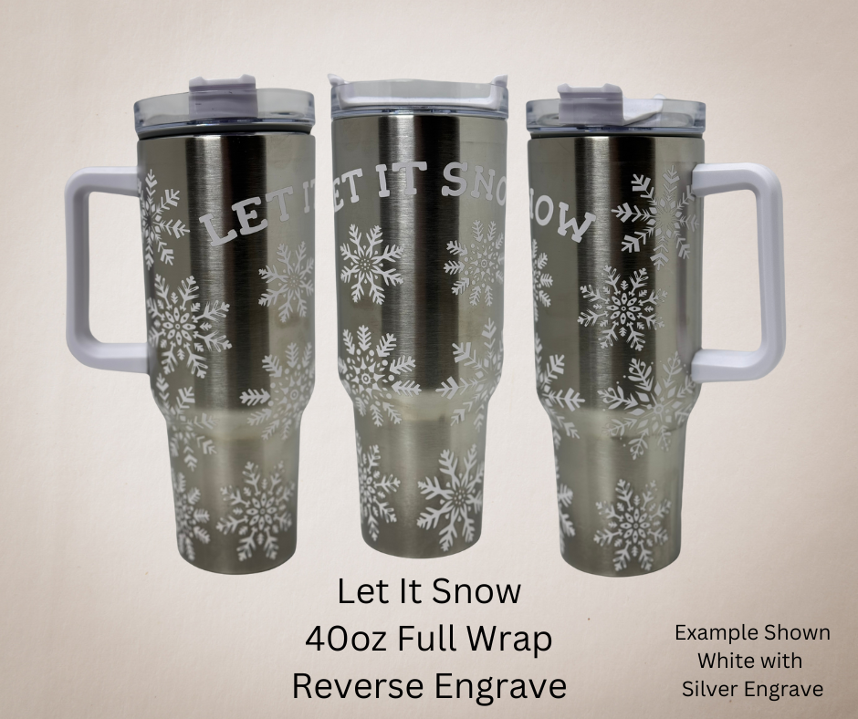 Black-Gold Engrave 40oz Tumbler-Made to Order