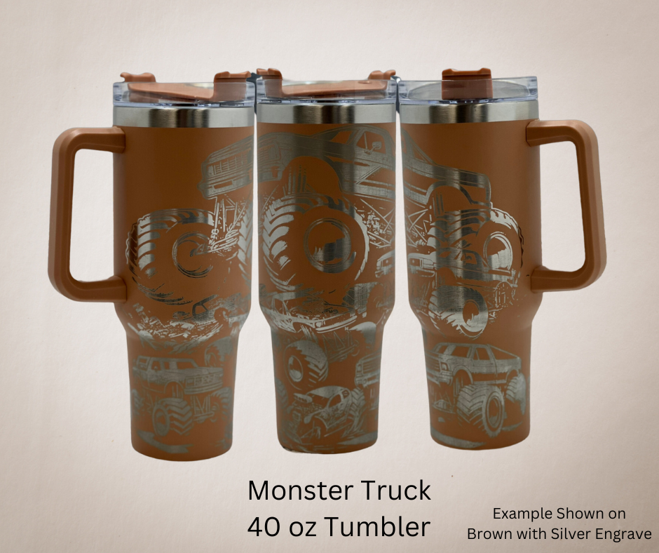 Black-Gold Engrave 40oz Tumbler-Made to Order