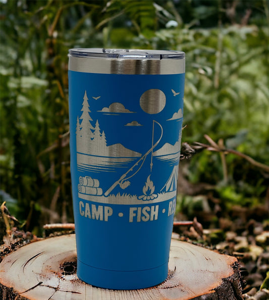 20oz Tumbler Camp-Fish-Repeat