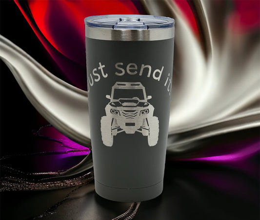 20oz Tumbler-Just Send It-Gray
