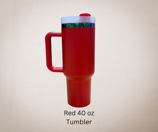 Red-Rainbow Engrave 40oz Tumbler-Made to Order