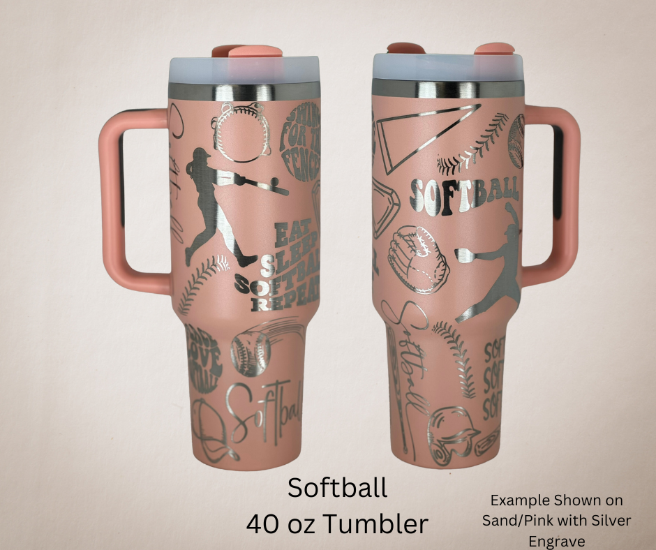 Black-Gold Engrave 40oz Tumbler-Made to Order